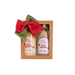 Cajita transparante con 2 ponches 4oz